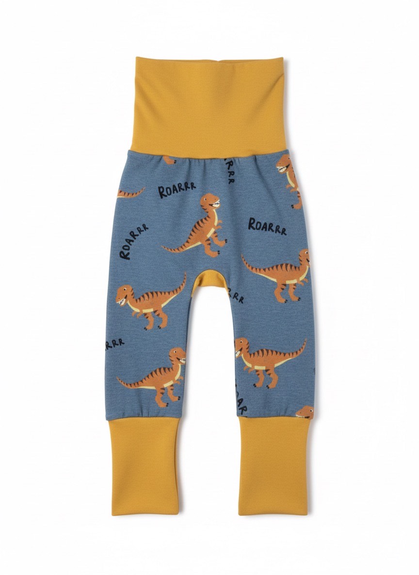 Pantalón Evolutivo "Roarr" - Algodón Orgánico (Corte Sarouel) - Imagen 4
