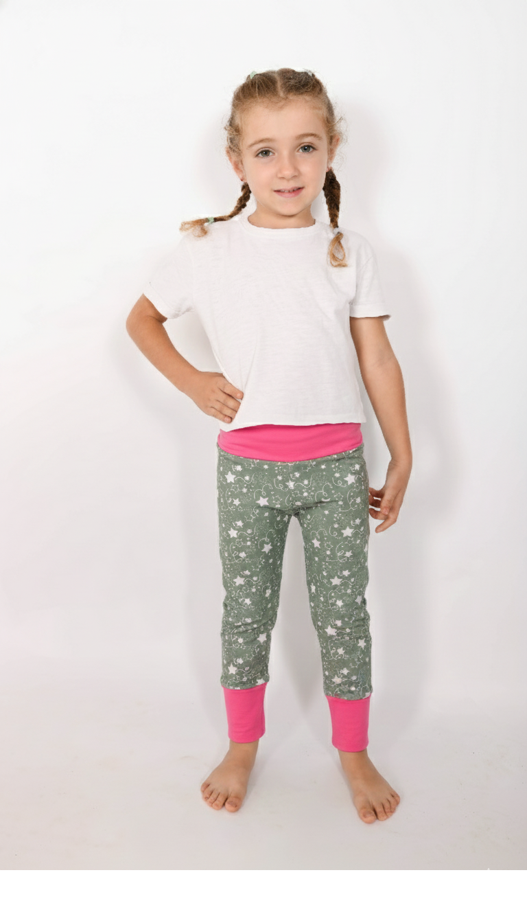 Pantalón Evolutivo "Stars" - Algodón Orgánico (Corte Sarouel) - Imagen 3
