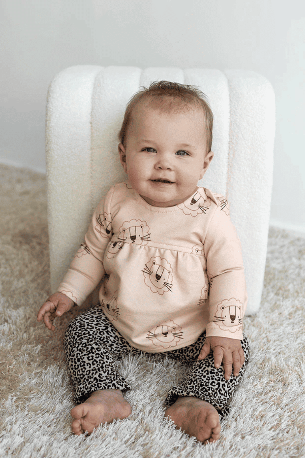 Tela French Terry Estampado "León Sweet" – Sudadera de Verano Oeko-Tex - Imagen 3