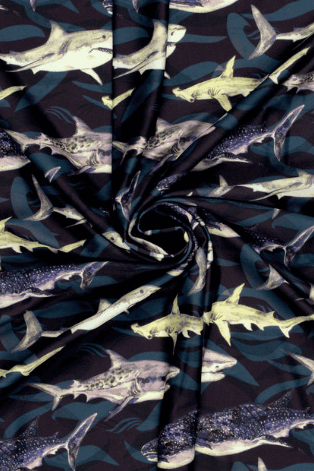 Tela Lycra Swimwear Estampado Tiburones - Imagen 3