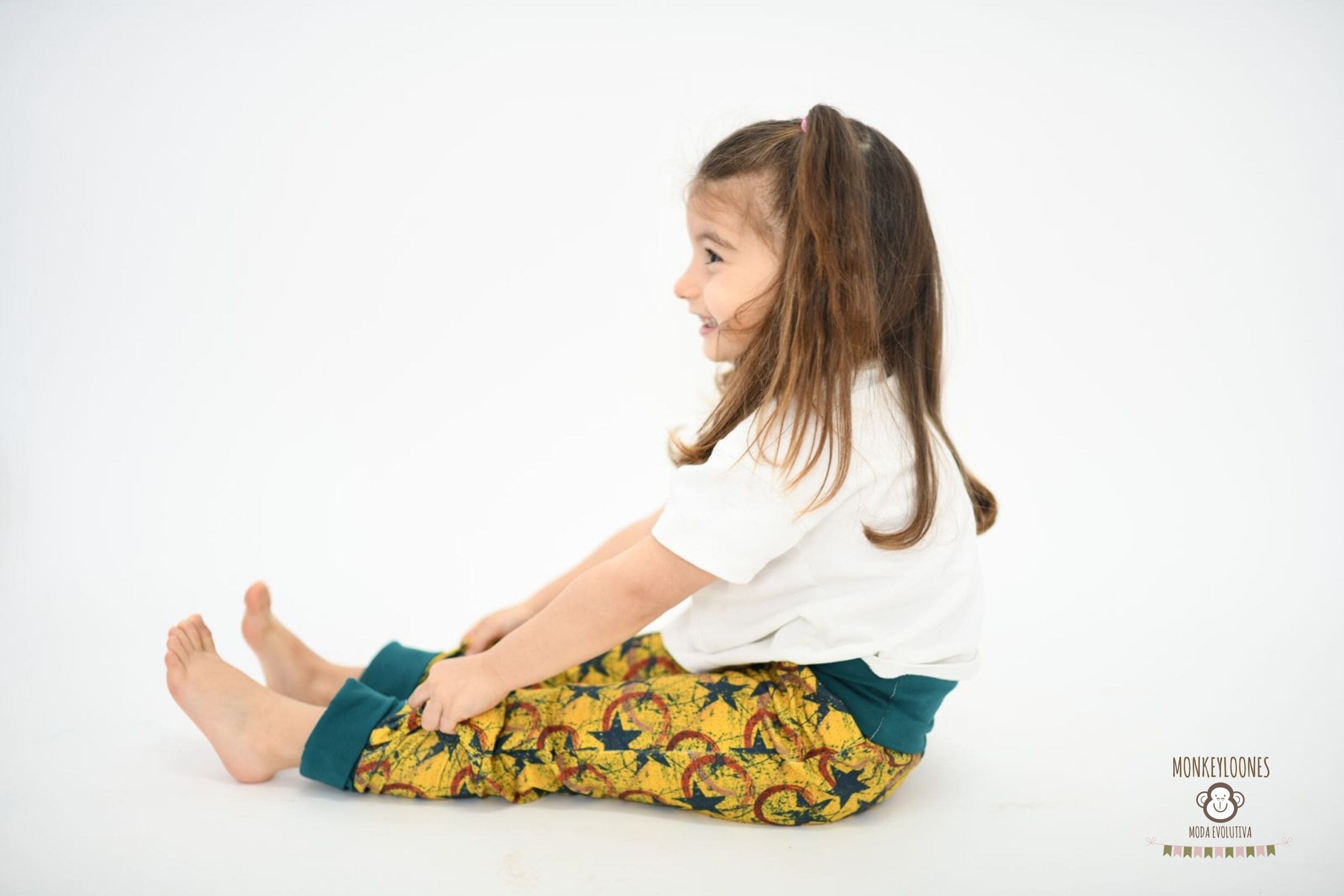 Pantalón Evolutivo "Aster" - Algodón Orgánico (Corte Sarouel) - Imagen 2
