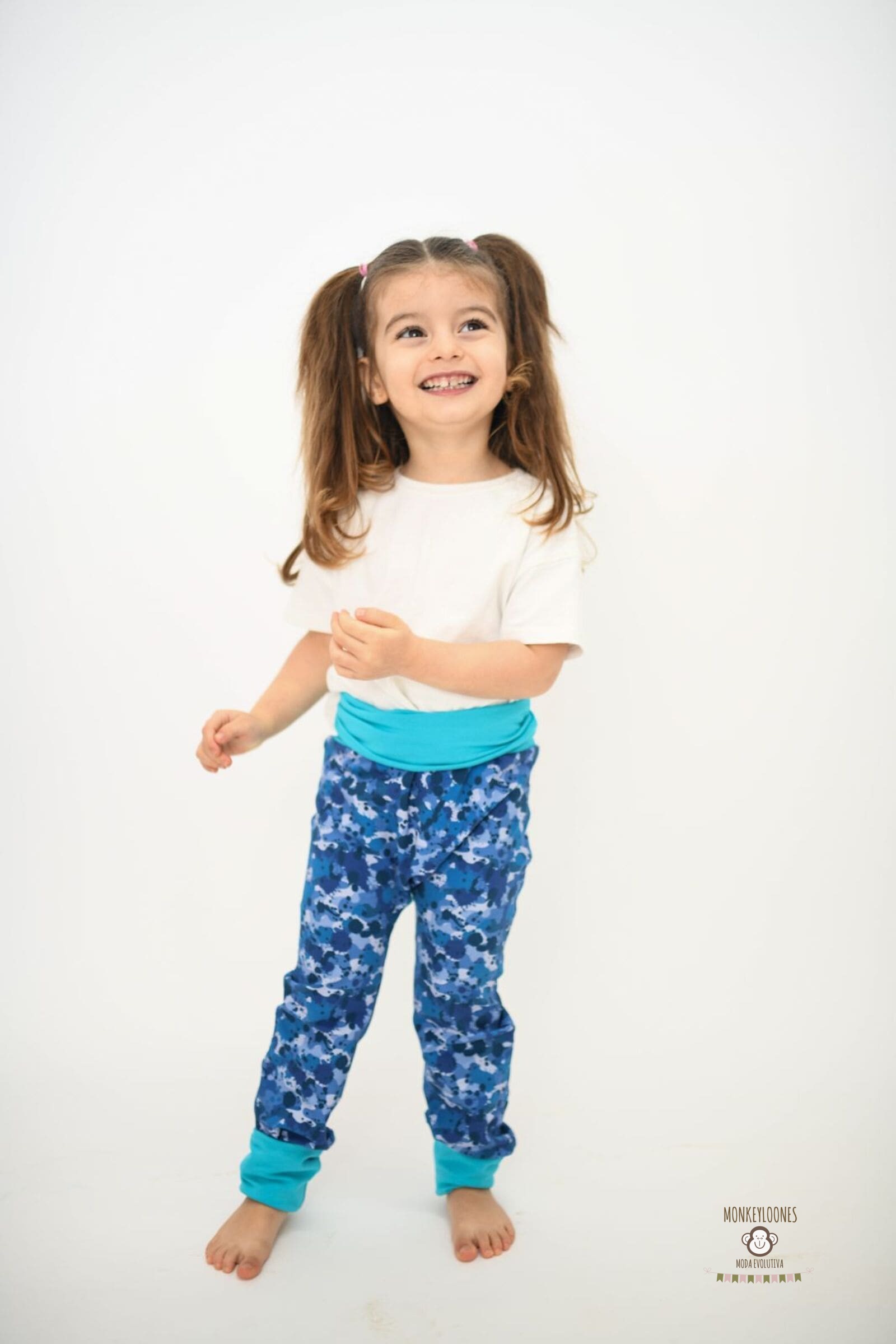 Pantalón Evolutivo "Splash" - Algodón Orgánico (Corte Sarouel) - Imagen 2